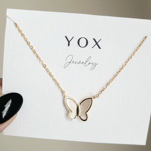 Butterfly Mother of Pearl Necklace